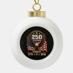 250 Jahre Amerika-Jubiläum 250. Keramik Kugel-Ornament