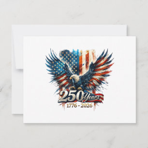250 Jahre Amerika-Jubiläum 250. Unabhängigkeit D Dankeskarte
