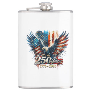 250 Jahre Amerika-Jubiläum 250. Unabhängigkeit D Flachmann