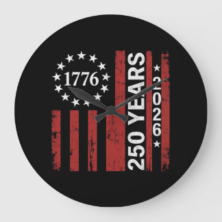 250 Jahre Amerika-Jubiläum 250. Unabhängigkeit Große Wanduhr