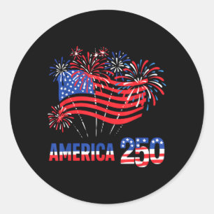 250 Jahre Amerika-Jubiläum 250. Unabhängigkeit Runder Aufkleber