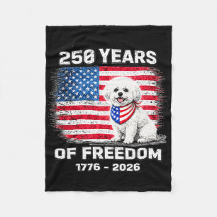 250 Jahre Amerika-Jubiläum Bichon Frise 250. A Fleecedecke