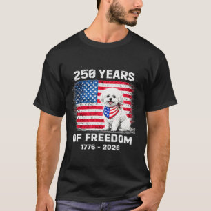 250 Jahre Amerika-Jubiläum Bichon Frise 250. Jubil T-Shirt