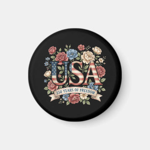 250 Jahre Amerika Jubiläumsblumen USA 250. Bi Magnet
