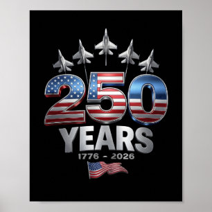 250 Jahre Amerikanisch 1776 2026 250. USA Patrioti Poster