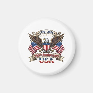 250 Jahre Amerikanisch 250. 4. Juli Jubiläum 1 Magnet