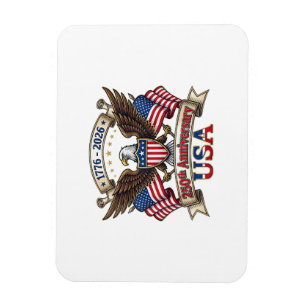 250 Jahre Amerikanisch 250. 4. Juli Jubiläum 1 Magnet