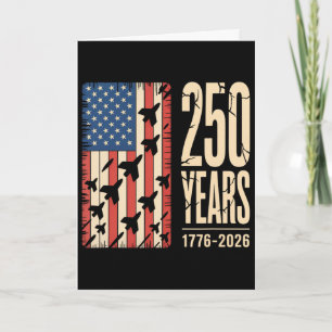 250 Jahre amerikanisch 250. Jubiläum Us Usa-Flagge Karte