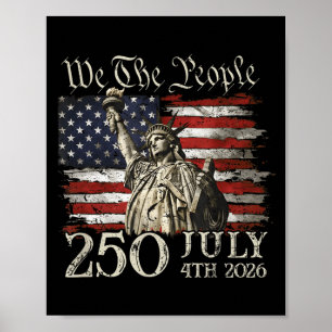 250 Jahre amerikanisch 250. Jubiläum US USA-Flagge Poster