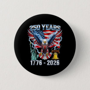 250 Jahre Amerikanisch 250. Jubiläum USA-Flagge 4. Button