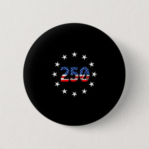 250 Jahre amerikanisch 250. Jubiläum USA-Flagge 4. Button