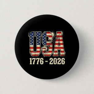 250 Jahre amerikanisch 250. Jubiläum USA-Flagge 4. Button