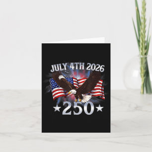 250 Jahre amerikanisch 250. Jubiläum USA-Flagge 4. Karte