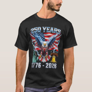 250 Jahre amerikanisch 250. Jubiläum USA-Flagge 4. T-Shirt