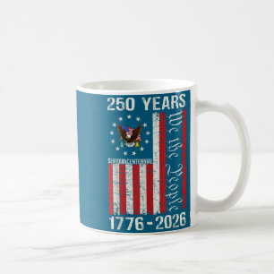 250 Jahre amerikanisch 250. Jubiläum USA US-Flagge Kaffeetasse