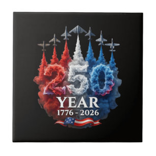 250 Jahre Amerikanisch 250. USA Patriotisch 4. Jul Fliese