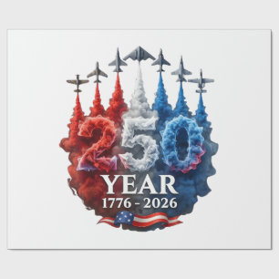 250 Jahre Amerikanisch 250. USA Patriotisch 4. Jul Geschenkpapier