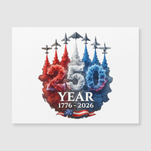 250 Jahre Amerikanisch 250. USA Patriotisch 4. Jul Magnetkarte