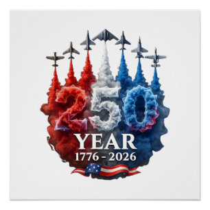 250 Jahre Amerikanisch 250. USA Patriotisch 4. Jul Poster