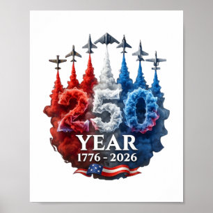 250 Jahre Amerikanisch 250. USA Patriotisch 4. Jul Poster