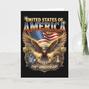250 Jahre amerikanische 250. Jubiläum US-Flagge 4 Karte