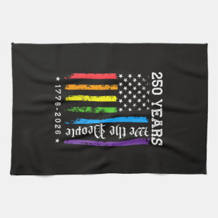 250 Jahre Amerikanische 250. Jubiläum US LGBT Pr Geschirrtuch