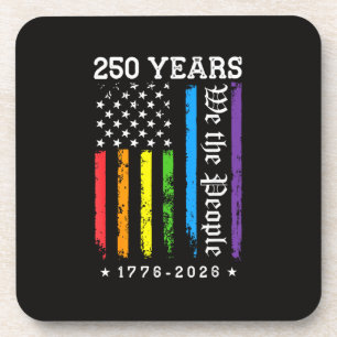 250 Jahre Amerikanische 250. Jubiläum US LGBT Pr Getränkeuntersetzer