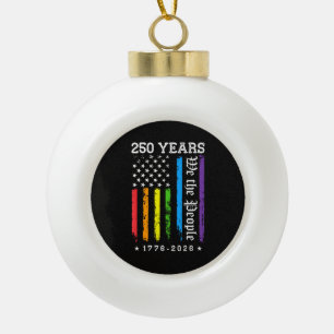 250 Jahre Amerikanische 250. Jubiläum US LGBT Pr Keramik Kugel-Ornament