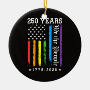 250 Jahre Amerikanische 250. Jubiläum US LGBT Pr Keramik Ornament