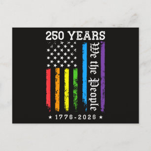250 Jahre Amerikanische 250. Jubiläum US LGBT Pr Postkarte