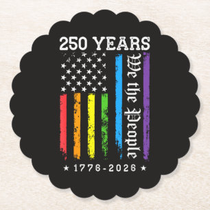 250 Jahre Amerikanische 250. Jubiläum US LGBT Pr Untersetzer