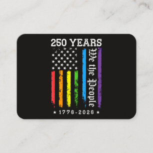250 Jahre Amerikanische 250. Jubiläum US LGBT Pr Visitenkarte