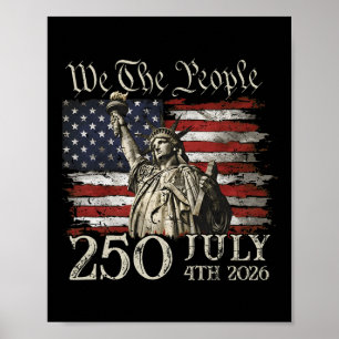 250 Jahre amerikanische 250. Jubiläum Us Usa-Flagg Poster