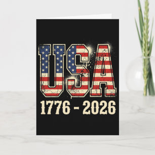 250 Jahre Amerikanische 250. Jubiläum USA-Flagge 4 Karte