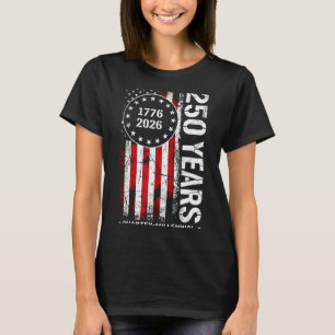 250 Jahre amerikanische 250. Jubiläumsflagge USA T-Shirt
