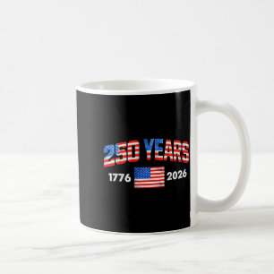 250 Jahre amerikanische Flagge 1776 2026 250. Kaffeetasse