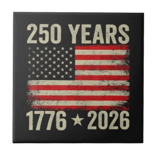 250 Jahre amerikanische Flagge 1776-2026 Fliese