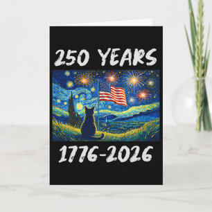 250 Jahre Amerikanische Flagge 1776-2026 Katze Ste Karte