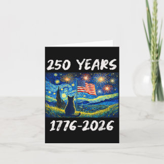 250 Jahre Amerikanische Flagge 1776-2026 Katze Ste Karte