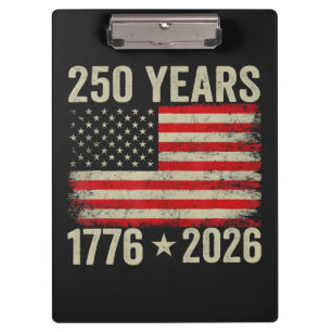 250 Jahre amerikanische Flagge 1776-2026 Klemmbrett