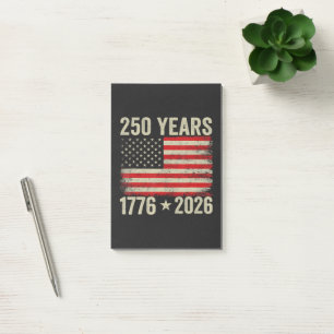250 Jahre amerikanische Flagge 1776-2026 Post-it Klebezettel