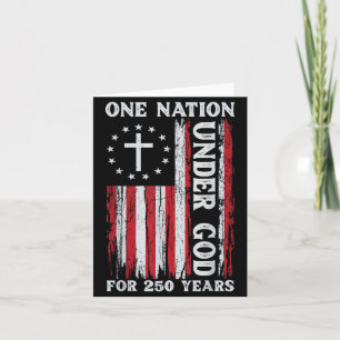 250 Jahre Amerikanische Flagge Christlich USA 250. Karte