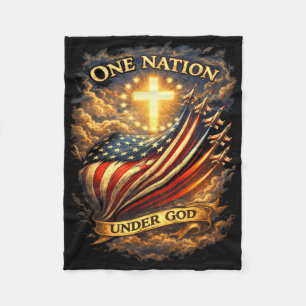 250 Jahre Amerikanische Flagge Kreuz USA 250. unte Fleecedecke