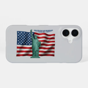250 Jahre amerikanische Flagge mit der Freiheitsst iPhone 16 Hülle
