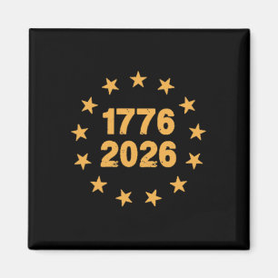 250 Jahre amerikanische Flagge - Vorder- und Rücks Magnet