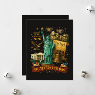 250 Jahre amerikanische Freiheit Feiertagskarte