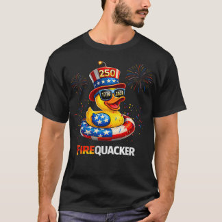 250 Jahre Amerikanische Patriotische 4. Juli-Ente T-Shirt