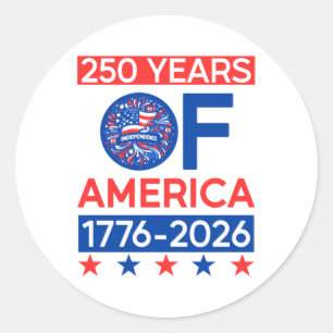 250 Jahre Amerikanische Revolution Semiquincentenn Runder Aufkleber