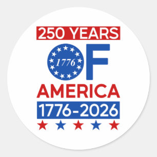 250 Jahre Amerikanische Revolution Semiquincentenn Runder Aufkleber