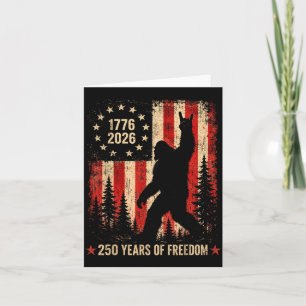 250 Jahre Amerikanischer Bigfoot Patriotisch 1776- Karte